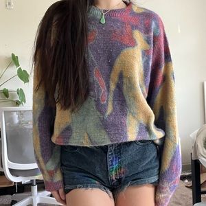 alien pattern sweater